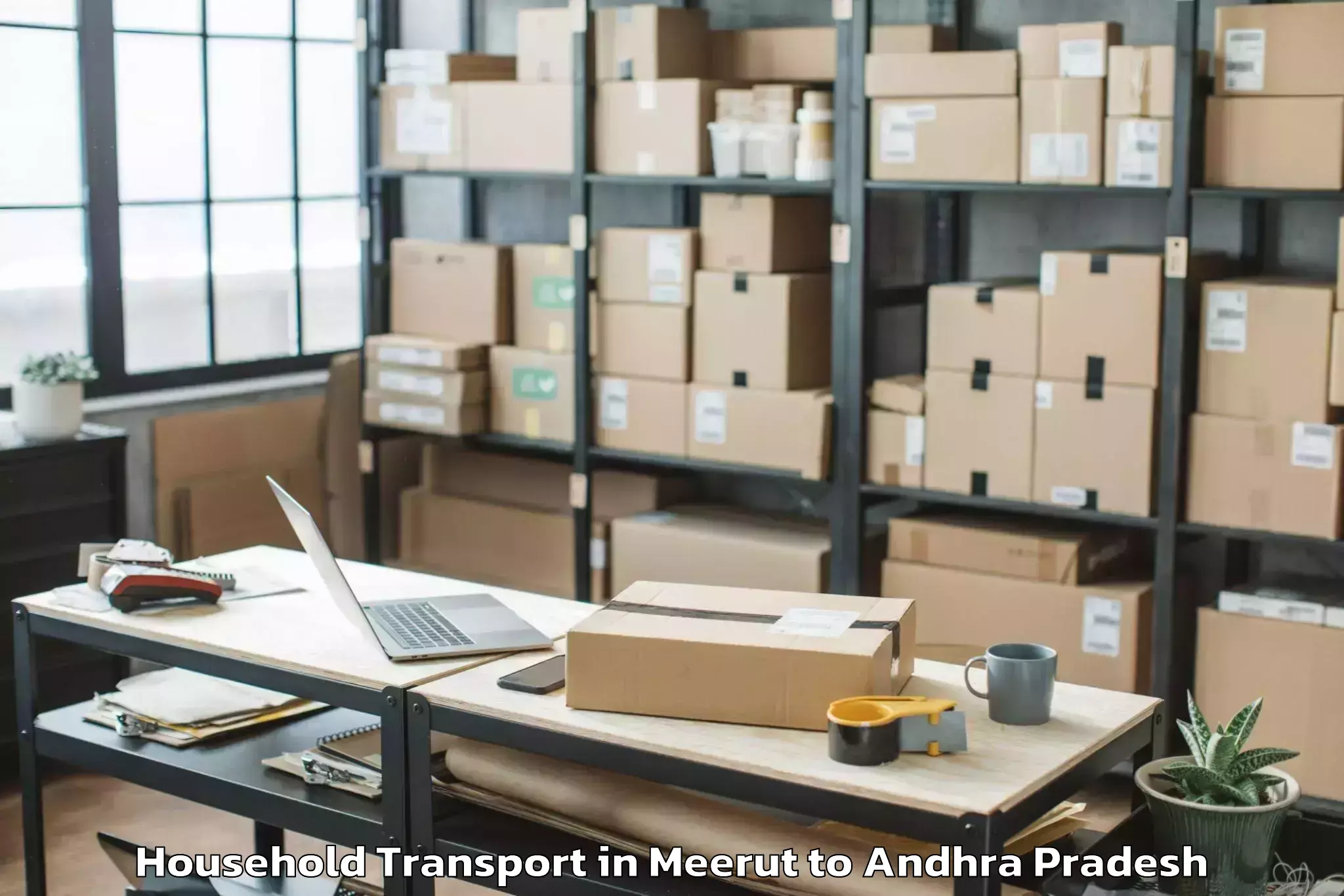 Top Meerut to Vatticherukuru Household Transport Available